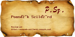 Psenák Szilárd névjegykártya
