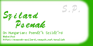 szilard psenak business card